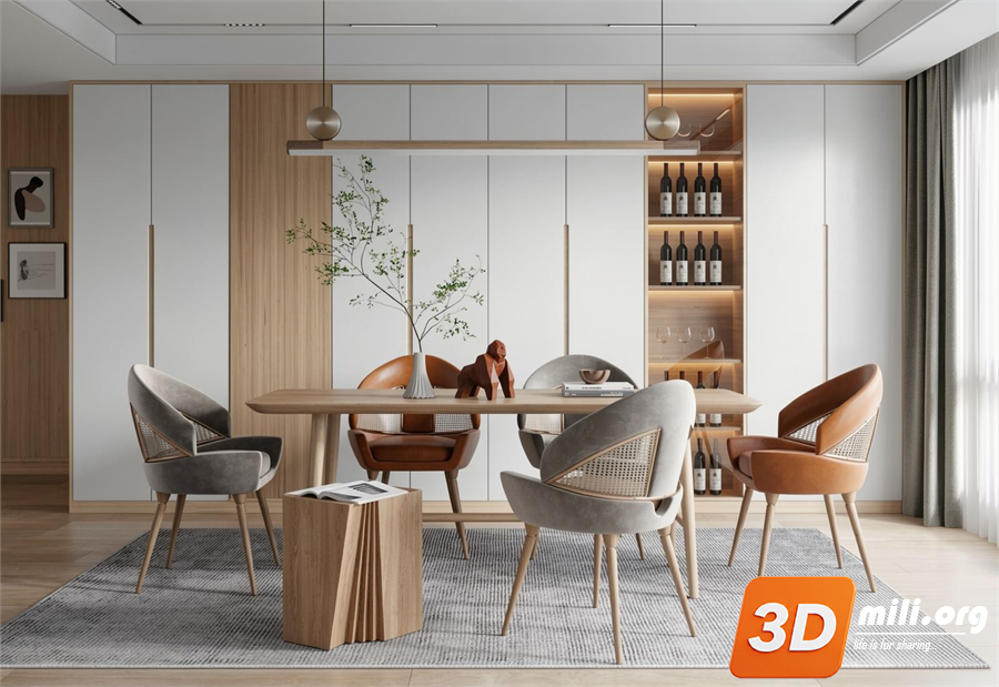Dining Table Set Skp Files